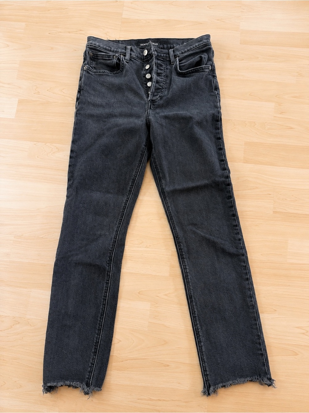 Denim Forum Yoko High rise slim fit Black Button-Fly Jeans